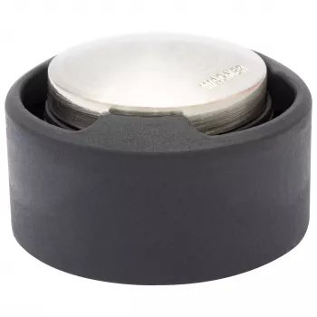 Wagner design yourself EH 5171 zarážka dverí, zinok tlakový odliatok s gumeným nárazníkom, Ø 5 cm, matný nikel/čierna 15517111