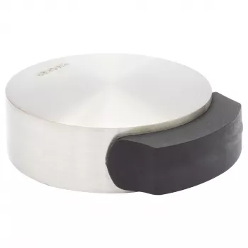 Wagner Design Yourself EH 5111 podlahová zarážka dverí, zinok tlakový odliatok s gumeným krúžkom, saténový nikel, 50 mm priemer (15511111)