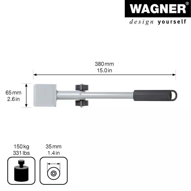 Wagner design yourself MM 4121 Zdvihák nábytku, strieborný, 38 cm (20412101)
