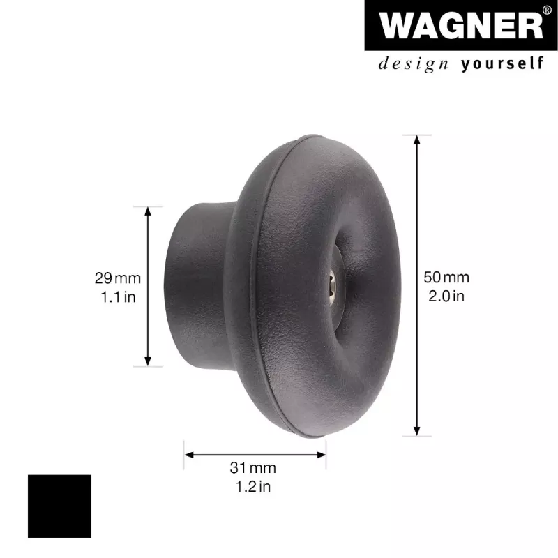 Wagner Design Yourself DOT vešiak na oblečenie GH 0202, 1 háčik, čierna 17020221