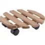 WAGNER Multiroller Country palisander okrúhly podstavec na rastliny, masívne palisandrové drevo, 300 mm, 100 kg 20018301