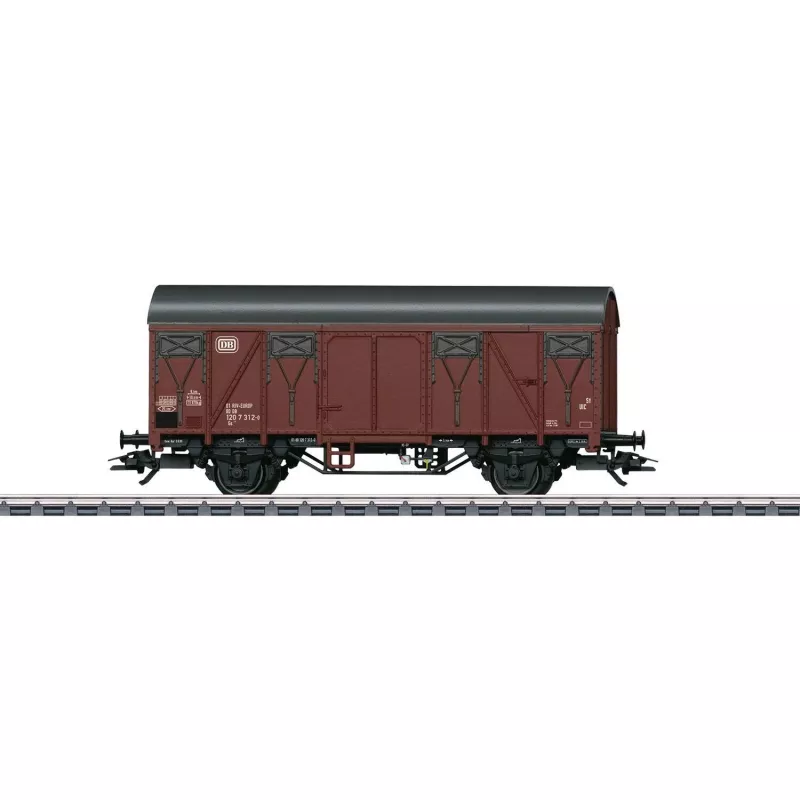 Märklin 44500 H0 krytý nákladný vagón s brzdovou plošinou, DB, epocha IV