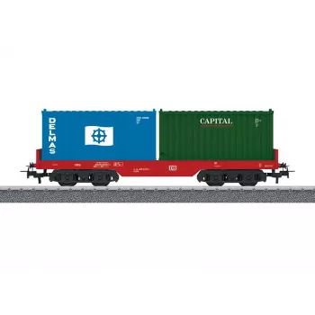 Märklin 44700 H0 2-nápravový krytý nákladný vagón, DB hnedý, epocha III-IV, spojky Relex, 115 mm