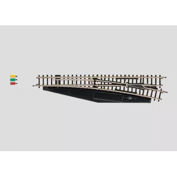 Märklin 8563 elektrická pravá výhybka, koľaj Z, Mini-Club, čierna/žltá