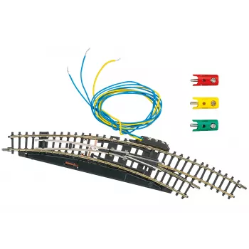 Märklin Z koľaj elektromagnetická oblúková výhybka pravá - čierna/žltá (8569)