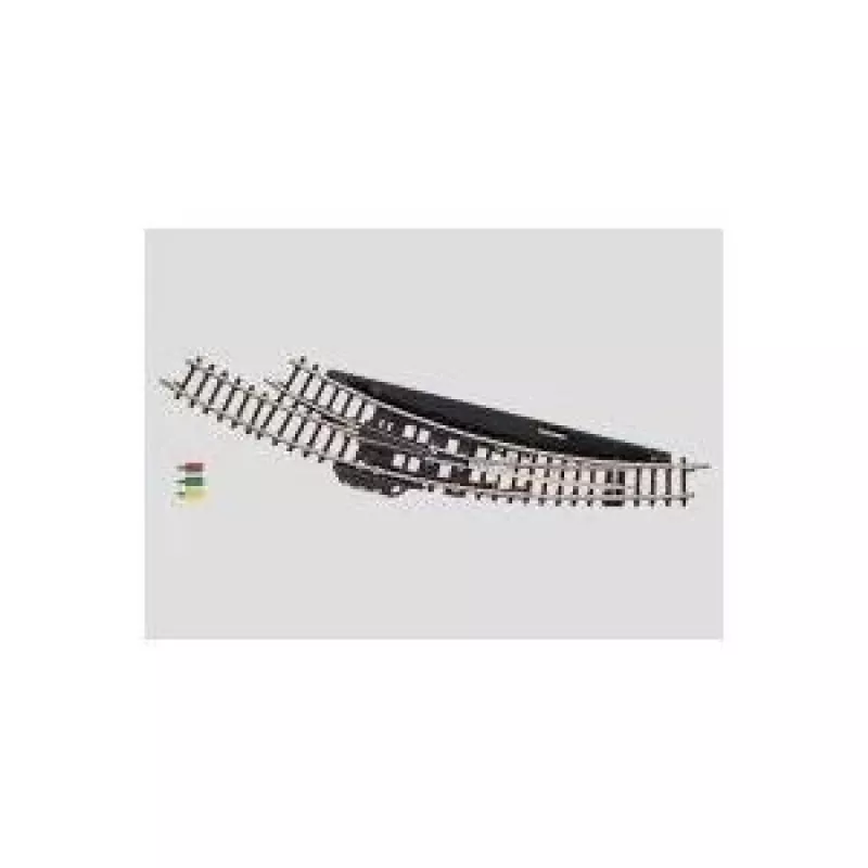 Märklin Z koľaj elektromagnetická oblúková výhybka pravá - čierna/žltá (8569)
