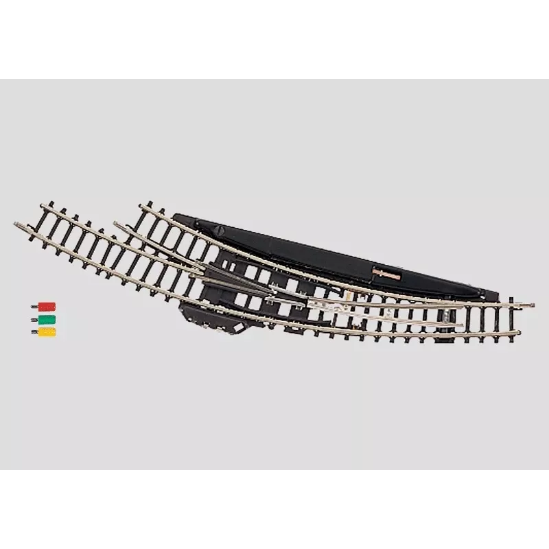 Märklin Z koľaj elektromagnetická oblúková výhybka pravá - čierna/žltá (8569)