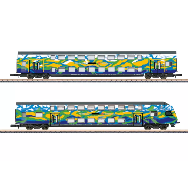 Märklin 87307 Z súprava dvojposchodových vozňov Touristik 2 DB AG (1:220, 2 vozne)
