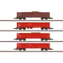Märklin 82542 Z koľaj 4-dielna súprava vagónov s vysokým okrajom - vlak šrotu DB AG, epocha V