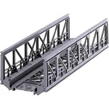 Märklin 07262 mrežový most pre HO modelové železnice – sivá plastová stavebnica pre jednokoľajový most, dĺžka 360 mm