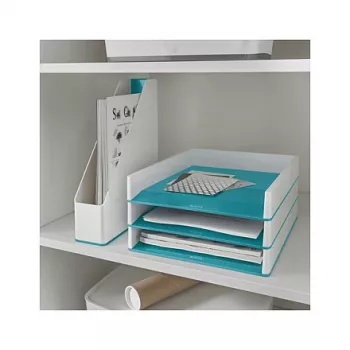 LEITZ WOW Duo Colour podávač dokumentov A4 ľadovo modrá/biela 5361-10-51