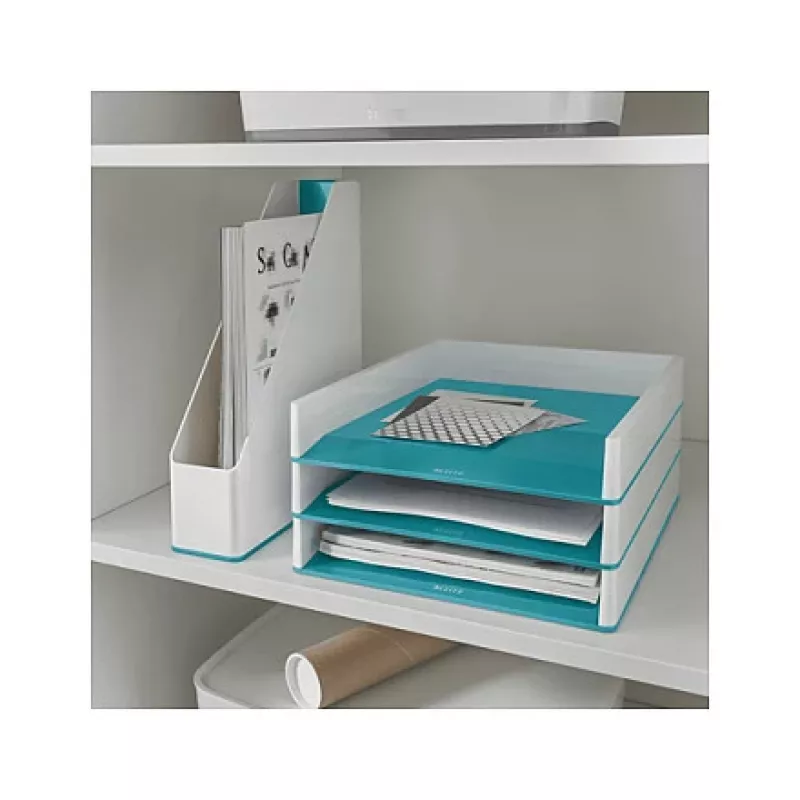LEITZ WOW Duo Colour podávač dokumentov A4 ľadovo modrá/biela 5361-10-51
