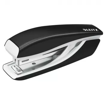 LEITZ Nexxt WOW mini zošívačka, kapacita 10 listov, hĺbka vloženia 50 mm, mechanika horného plnenia, čierna (5528-10-95)