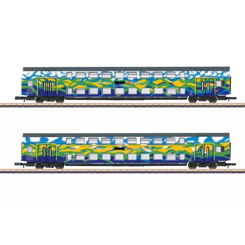 Märklin 87306 Z súprava dvojposchodových vozňov Touristik 1 DB AG - 2 dvojposchodové medzivozne