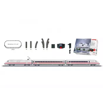 Märklin 29792 ICE 2 digitálna štartovacia súprava H0 AC s Mobile Station 2, 5-dielny vlak, C koľajnicový ovál, epocha VI