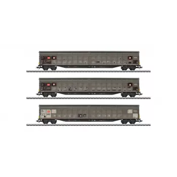 Märklin 48067 H0 3-dielna súprava posuvných krytých vozňov DB AG