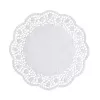 PAPSTAR tortové podložky okrúhle Ø 28 cm, 100 ks, biela čipkovaná vzorka 12268