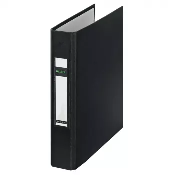 LEITZ Standard krúžkový zakladač A5, 2 D-krúžok, čierny, chrbát 37 mm 4213-00-95