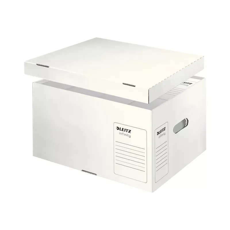 Leitz 61040000 Infinity archívny box, biely, balenie 10 ks, A4/Folio, stohovateľný, recyklovaný kartón