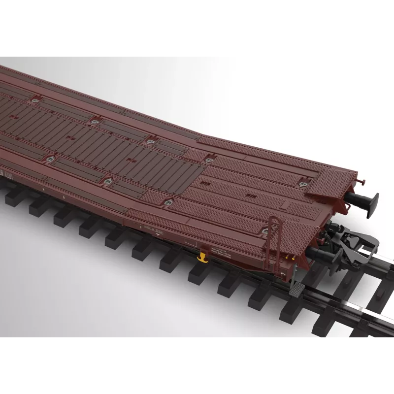 Märklin 47430 H0 dvojica plošinových vozňov Laads 800B spoločnosti Transwaggon GmbH