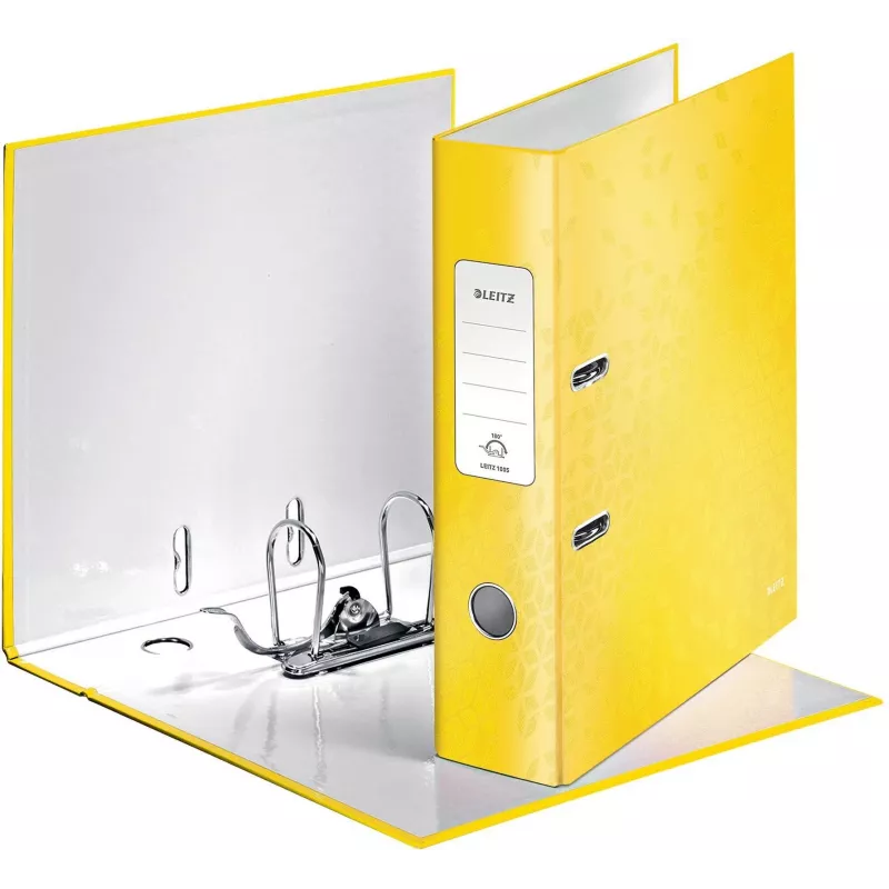 Leitz 180° WOW A4 zakladač žltý 80mm chrbát 600 listov karton 10050016