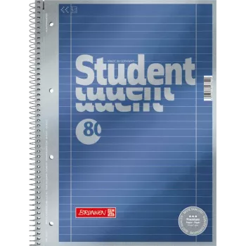 BRUNNEN Premium Student College blok A4 linajkovaný s okrajovými linkami, balenie 5 ks 1067127