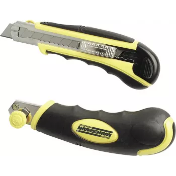 Brüder Mannesmann univerzálny nôž s Softgrip, automatické nastavenie čepele, 18 mm lámacia čepeľ, 60100