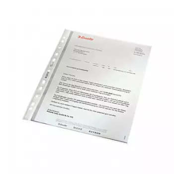 LEITZ 47960000 A4 zakladač s dierami, polypropylén 0,07 mm, transparentný, balenie 100 ks