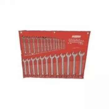 BRÜDER MANNESMANN M130-25 25-dielna súprava očkovo-vidlicových kľúčov, metrická 6-32 mm, chróm-vanádiová oceľ, DIN 3113, v textilnom valčeku