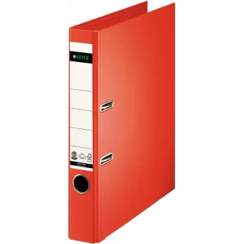 LEITZ 180° pákový zakladač A4 50 mm svetločervený kartón 1008-00-20