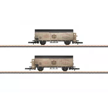 Märklin 82553 Z-Spur 2-dielna súprava krytých nákladných vagónov Kessler Sekt-Transport DRG