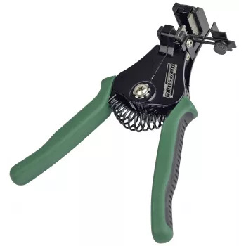 BRÜDER MANNESMANN automatické odizolovacie kliešte, zelené s vratnou pružinou, čeľuste z ocele SK5, 0,2-6,0 mm² (M10981)