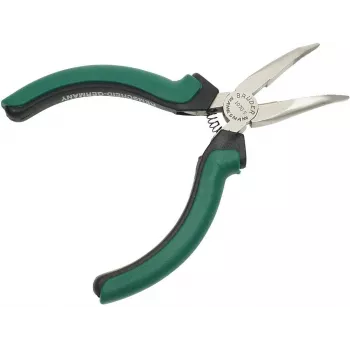 BRÜDER MANNESMANN GREEN LINE elektronické zahnuté špicaté kliešte 125 mm, nástrojová oceľ, zelená/strieborná/čierna M 1070-5