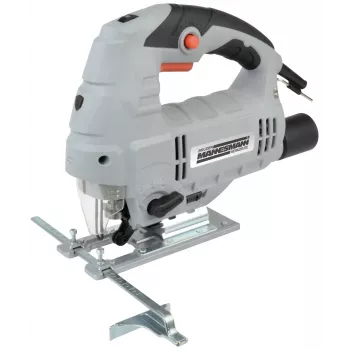 BRÜDER MANNESMANN M12781 800W elektronická priamočiara píla s 4-stupňovým kyvadlovým pohybom, výmenou pílového listu bez náradia, 0-3000 zdvihov/min, hĺbka rezu do dreva 80 mm