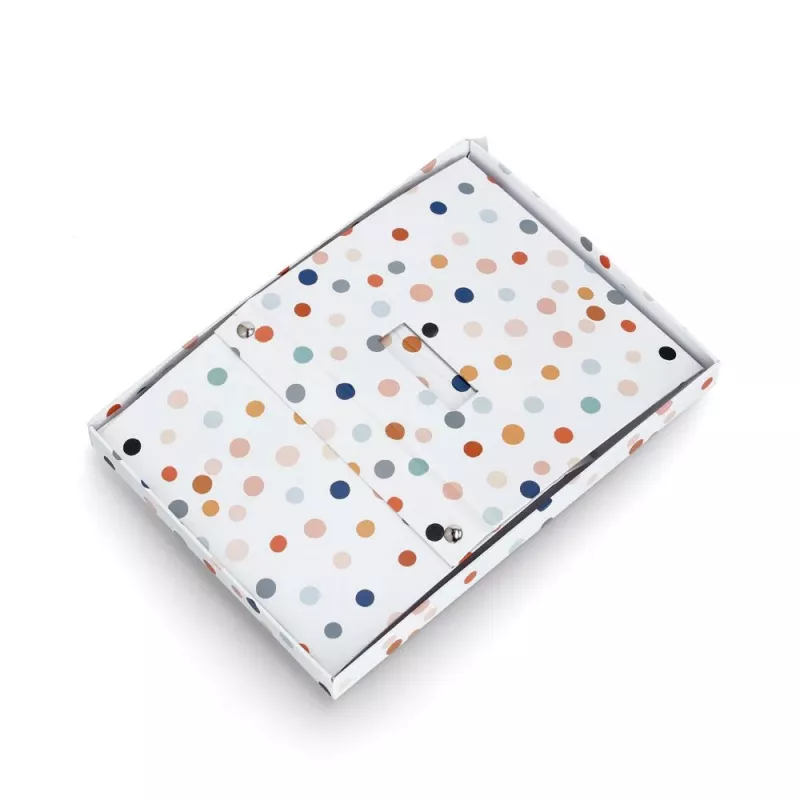 Zeller Dots úložná krabica biela s bodkami 25 x 35 x 20 cm 14475
