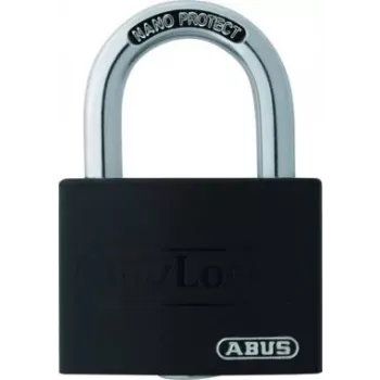 ABUS myLock T65AL/40 Čierna visiaca zámka 40 mm hliníkové telo kalený oceľový strmeň 802867