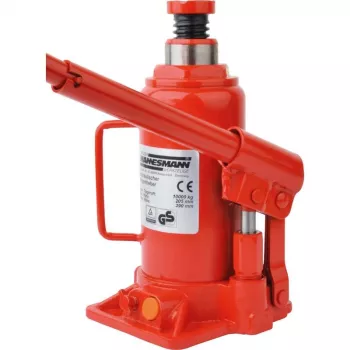 BRÜDER MANNESMANN Hydraulický zdvihák 10 t s ventilom proti preťaženiu, červený (M00710)
