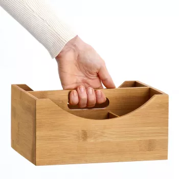 Zeller Úložný box Natural 25 x 18 x 12 cm bambus 13336
