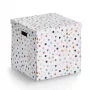 Zeller Dots Biela úložná krabica s bodkami 33,5 x 33 x 32 cm 14476