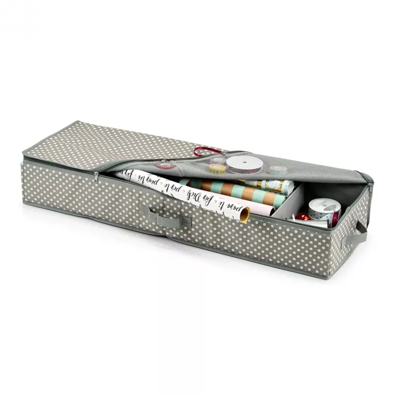 Zeller Organizér na baliaci papier sivý/biely 90 x 30 x 12 cm (14665)