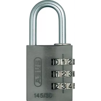 ABUS 466229 Masívna mosadzná visiaca zámka s kaleným oceľovým ramenom, 30 mm, rovnaký kľúč? Nie, rôzne kľúče, 2 kľúče