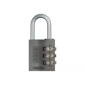 ABUS 466229 Masívna mosadzná visiaca zámka s kaleným oceľovým ramenom, 30 mm, rovnaký kľúč? Nie, rôzne kľúče, 2 kľúče