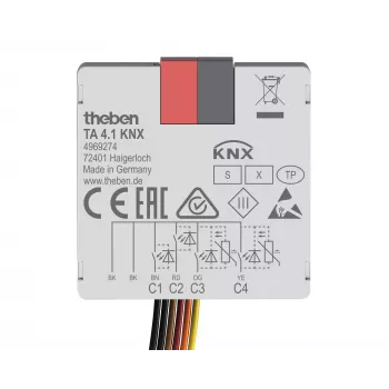 Theben KNX tlačidlové rozhranie binárny vstup 4-kanál TA 4.1 KNX (4969274)