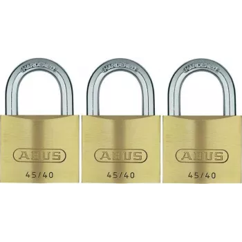 ABUS 82 Series mosadzná sada visiacich zámkov, rovnako uzamykateľná, 45 mm telo, 3-balík 11825 8