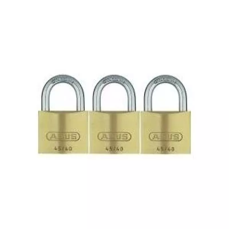 ABUS 82 Series mosadzná sada visiacich zámkov, rovnako uzamykateľná, 45 mm telo, 3-balík 11825 8