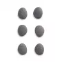 Zeller 6 kamenných magnetov sivé 2,1 x 1,8 x 1,0 cm (11219)