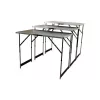 BRÜDER MANNESMANN M70113 sada multifunkčného skladacieho stola, 3-dielna, MDF E1 doska stola 2,7 mm, hliníkový rám, strieborná/sivá