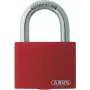 ABUS T65AL/40 hliníkový visací zámok s kaleným strmeňom, červený ABVS50011