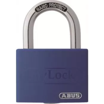ABUS myLock T65AL/40 modrá hliníková visiaca zámka s tvrdeným oceľovým strmeňom 802829
