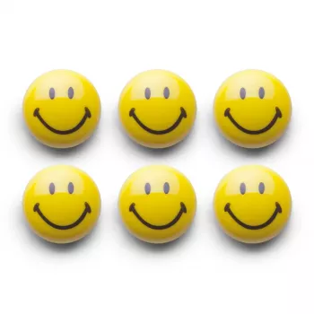 Zeller Smiley magnetická sada 6 ks 3 cm žltá 11204